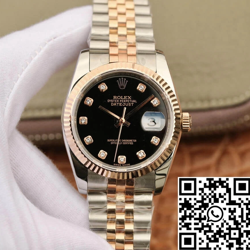 Factory GM Dial Diamond Black Datejust 116231 Rolex 0204